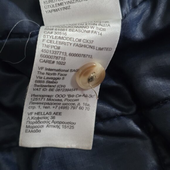 North Face Quilted Overshirt Mens S Plaid Shacket Outdoor Preppy Upcycle FLAW - Picture 11 of 16